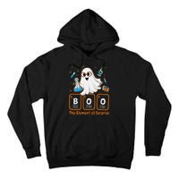 Chemistry Boo The Element Of Surprise Funny Periodic Table Gift Tall Hoodie