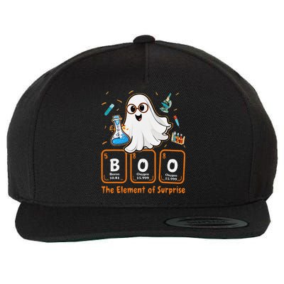 Chemistry Boo The Element Of Surprise Funny Periodic Table Gift Wool Snapback Cap