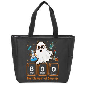 Chemistry Boo The Element Of Surprise Funny Periodic Table Gift Zip Tote Bag