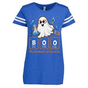 Chemistry Boo The Element Of Surprise Funny Periodic Table Gift Enza Ladies Jersey Football T-Shirt