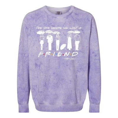 Chandler Bing The One Where We Lost A Friend Honoring Colorblast Crewneck Sweatshirt