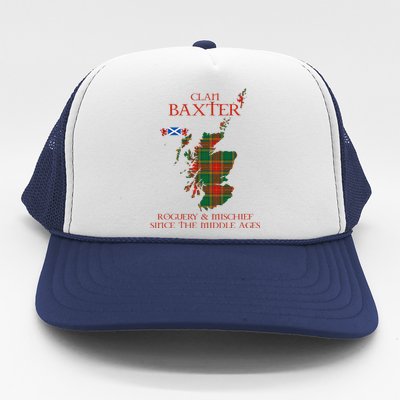 Clan Baxter Tartan Scotland Maps Saltire Lion Rampant Trucker Hat