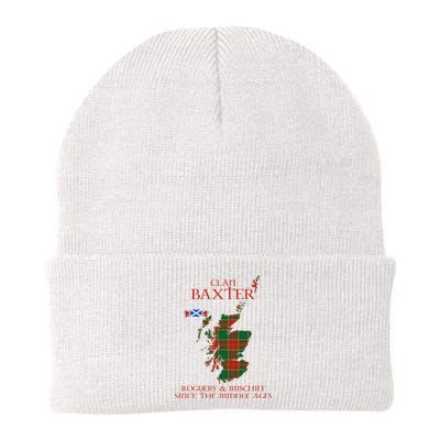 Clan Baxter Tartan Scotland Maps Saltire Lion Rampant Knit Cap Winter Beanie