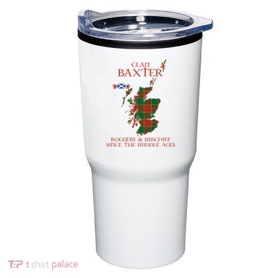Clan Baxter Tartan Scotland Maps Saltire Lion Rampant Tumbler
