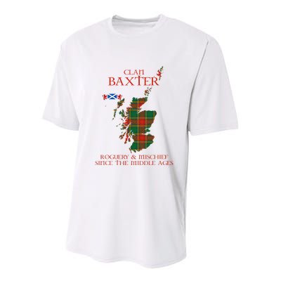 Clan Baxter Tartan Scotland Maps Saltire Lion Rampant Youth Performance Sprint T-Shirt