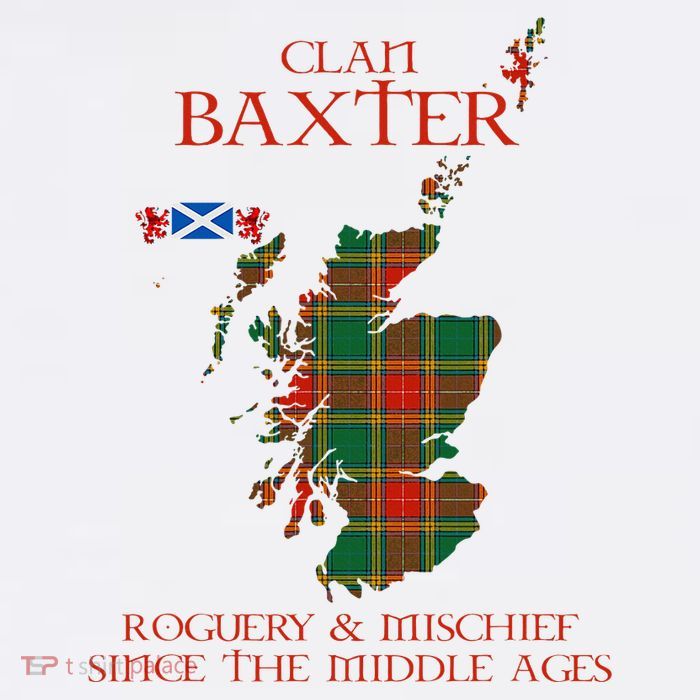 Clan Baxter Tartan Scotland Maps Saltire Lion Rampant Poster