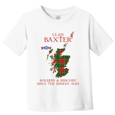 Clan Baxter Tartan Scotland Maps Saltire Lion Rampant Toddler T-Shirt