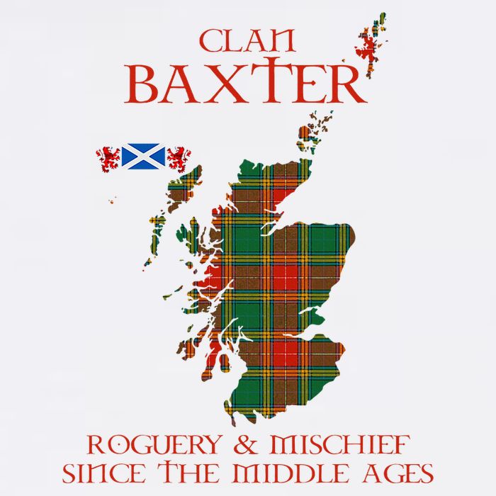 Clan Baxter Tartan Scotland Maps Saltire Lion Rampant Cropped Pullover Crew