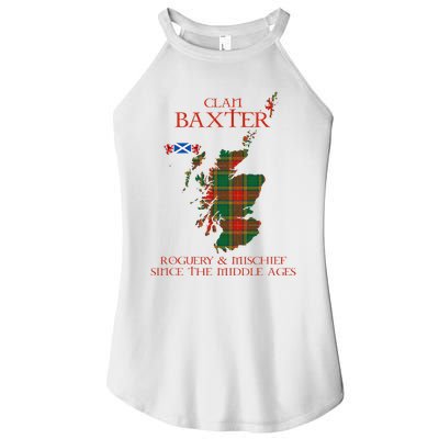 Clan Baxter Tartan Scotland Maps Saltire Lion Rampant Women's Perfect Tri Rocker Tank