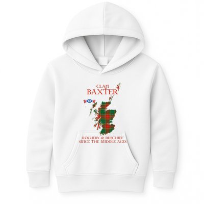 Clan Baxter Tartan Scotland Maps Saltire Lion Rampant Kids Hoodie