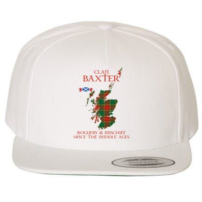 Clan Baxter Tartan Scotland Maps Saltire Lion Rampant Wool Snapback Cap