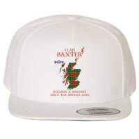 Clan Baxter Tartan Scotland Maps Saltire Lion Rampant Wool Snapback Cap