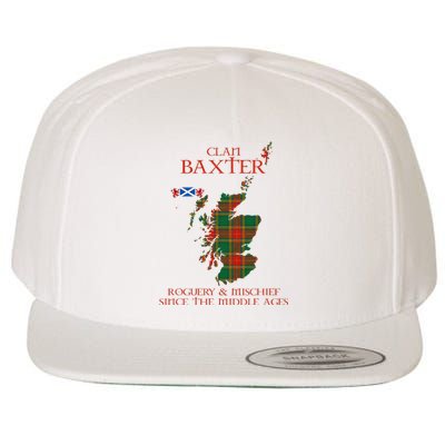 Clan Baxter Tartan Scotland Maps Saltire Lion Rampant Wool Snapback Cap