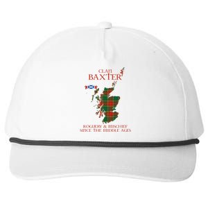 Clan Baxter Tartan Scotland Maps Saltire Lion Rampant Snapback Five-Panel Rope Hat