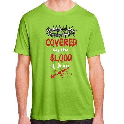 Covered By The Blood Of Jesus Christian Halloween Funny Adult ChromaSoft Performance T-Shirt