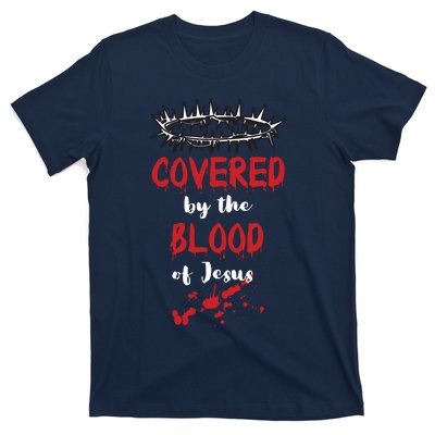 Covered By The Blood Of Jesus Christian Halloween Funny T-Shirt