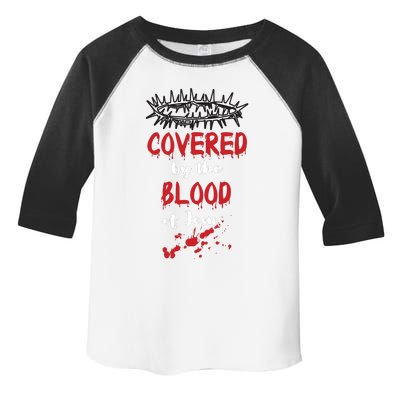 Covered By The Blood Of Jesus Christian Halloween Funny Toddler Fine Jersey T-Shirt