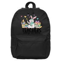 Cute Bunny Teachers Change The World Easter Day 16 in Basic Backpack