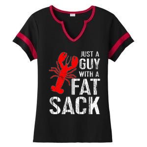 Crawfish Boil Tee Funny Just A Guy With A Fat Sack Crawfish Ladies Halftime Notch Neck Tee