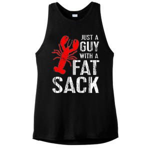 Crawfish Boil Tee Funny Just A Guy With A Fat Sack Crawfish Ladies PosiCharge Tri-Blend Wicking Tank