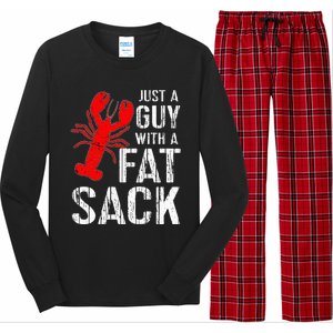 Crawfish Boil Tee Funny Just A Guy With A Fat Sack Crawfish Long Sleeve Pajama Set