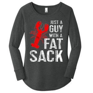 Crawfish Boil Tee Funny Just A Guy With A Fat Sack Crawfish Women's Perfect Tri Tunic Long Sleeve Shirt