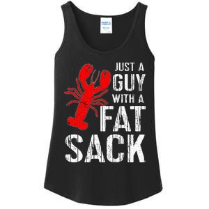 Crawfish Boil Tee Funny Just A Guy With A Fat Sack Crawfish Ladies Essential Tank