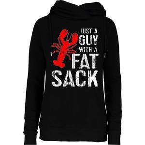 Crawfish Boil Tee Funny Just A Guy With A Fat Sack Crawfish Womens Funnel Neck Pullover Hood