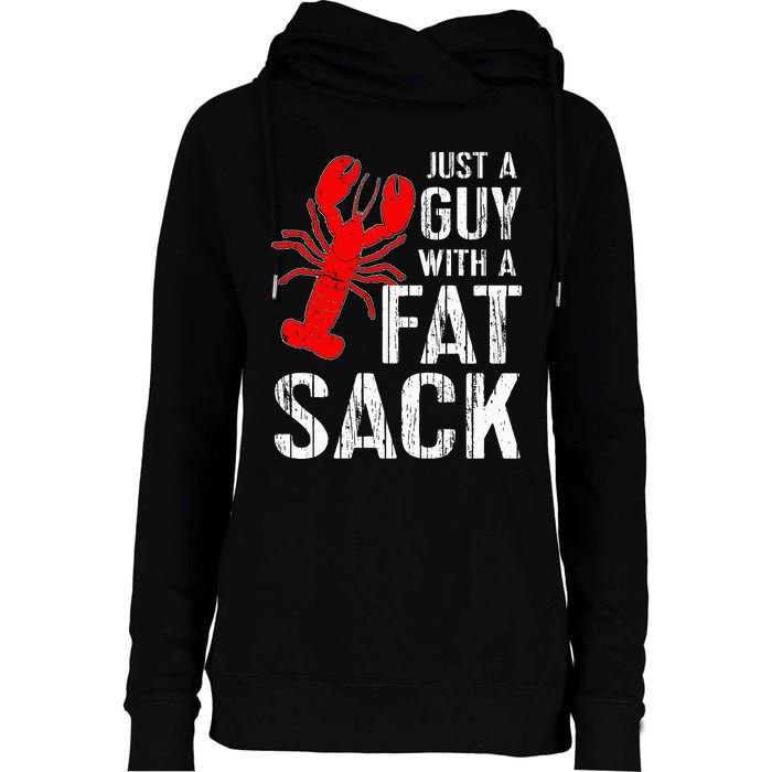 Crawfish Boil Tee Funny Just A Guy With A Fat Sack Crawfish Womens Funnel Neck Pullover Hood