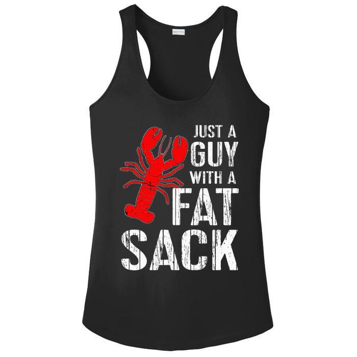 Crawfish Boil Tee Funny Just A Guy With A Fat Sack Crawfish Ladies PosiCharge Competitor Racerback Tank