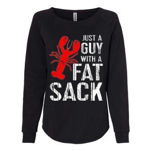 Crawfish Boil Tee Funny Just A Guy With A Fat Sack Crawfish Womens California Wash Sweatshirt