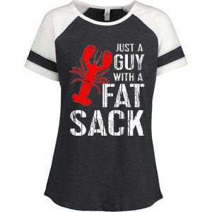 Crawfish Boil Tee Funny Just A Guy With A Fat Sack Crawfish Enza Ladies Jersey Colorblock Tee