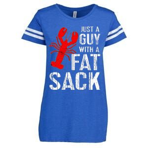 Crawfish Boil Tee Funny Just A Guy With A Fat Sack Crawfish Enza Ladies Jersey Football T-Shirt