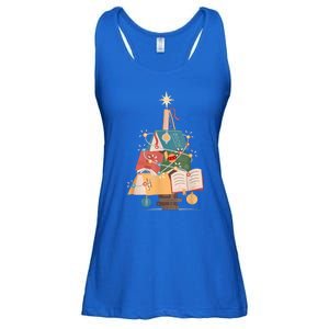 Christmas Book Tree Funny Gift Funny Gift Ladies Essential Flowy Tank