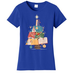 Christmas Book Tree Funny Gift Funny Gift Women's T-Shirt