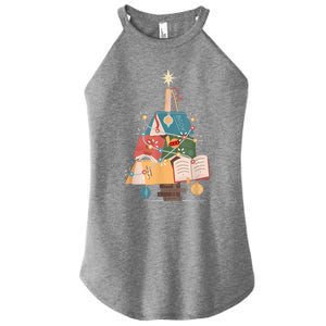 Christmas Book Tree Funny Gift Funny Gift Women's Perfect Tri Rocker Tank