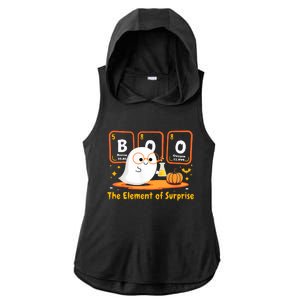 Chemistry Boo The Element Of Surprise Halloween Cute Chemist Ladies PosiCharge Tri-Blend Wicking Draft Hoodie Tank