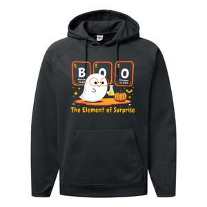 Chemistry Boo The Element Of Surprise Halloween Cute Chemist Performance Fleece Hoodie