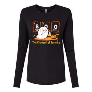 Chemistry Boo The Element Of Surprise Halloween Cute Chemist Womens Cotton Relaxed Long Sleeve T-Shirt