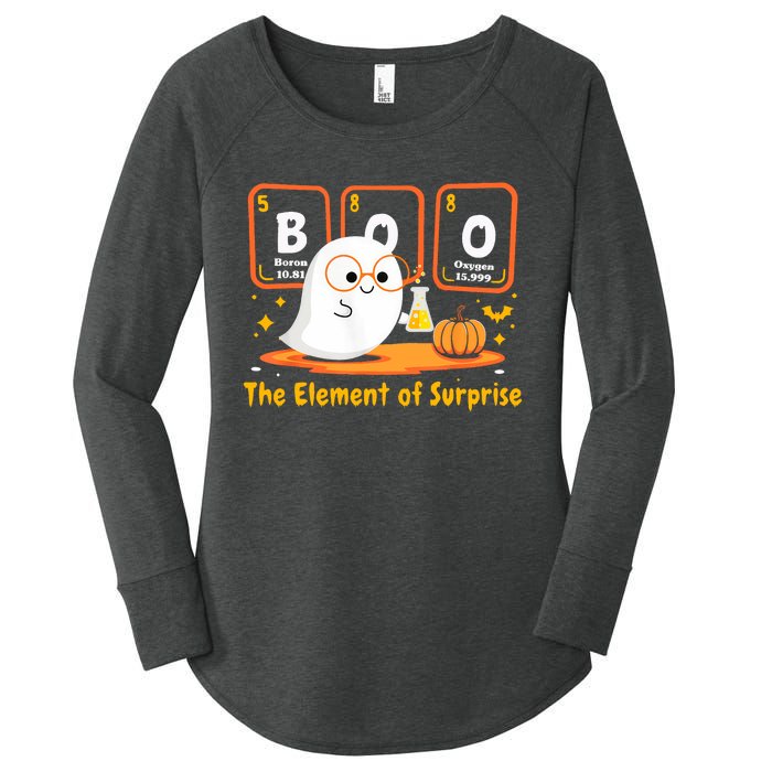 Chemistry Boo The Element Of Surprise Halloween Cute Chemist Women's Perfect Tri Tunic Long Sleeve Shirt