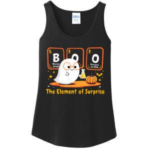 Chemistry Boo The Element Of Surprise Halloween Cute Chemist Ladies Essential Tank