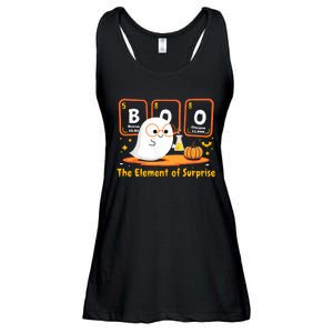 Chemistry Boo The Element Of Surprise Halloween Cute Chemist Ladies Essential Flowy Tank