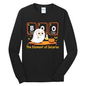 Chemistry Boo The Element Of Surprise Halloween Cute Chemist Tall Long Sleeve T-Shirt