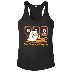 Chemistry Boo The Element Of Surprise Halloween Cute Chemist Ladies PosiCharge Competitor Racerback Tank