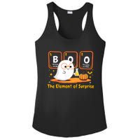 Chemistry Boo The Element Of Surprise Halloween Cute Chemist Ladies PosiCharge Competitor Racerback Tank