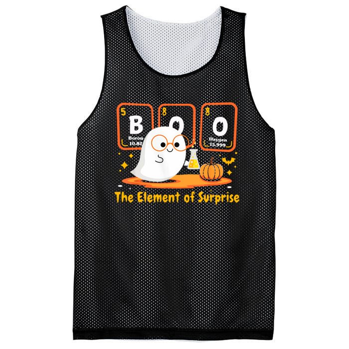 Chemistry Boo The Element Of Surprise Halloween Cute Chemist Mesh Reversible Basketball Jersey Tank