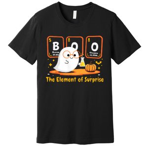 Chemistry Boo The Element Of Surprise Halloween Cute Chemist Premium T-Shirt