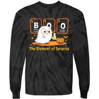 Chemistry Boo The Element Of Surprise Halloween Cute Chemist Tie-Dye Long Sleeve Shirt