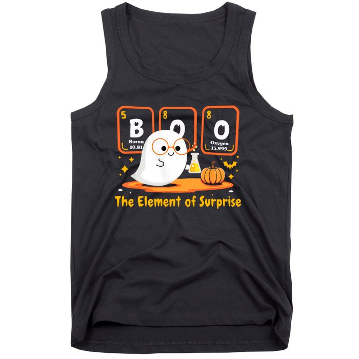 Chemistry Boo The Element Of Surprise Halloween Cute Chemist Tank Top