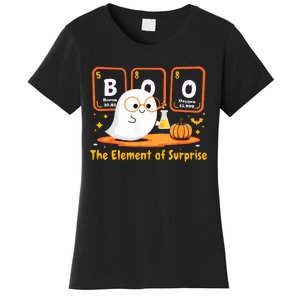 Chemistry Boo The Element Of Surprise Halloween Cute Chemist Women's T-Shirt